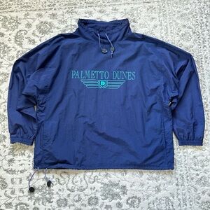 Palmetto Dunes Navy Pullover Windbreaker Anorak